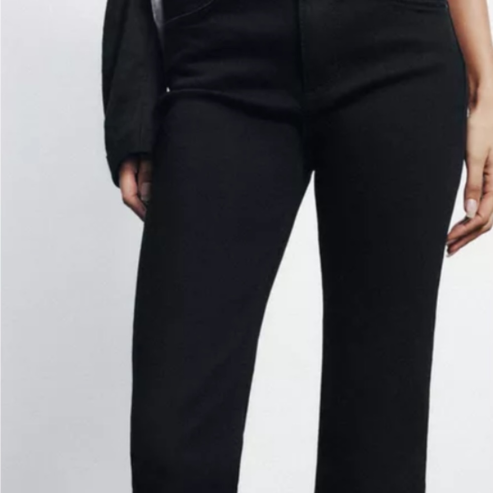 Black jeans by Zara Boot Cut cropped Jeans